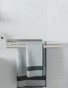vidaXL Держач за кърпи Сребрист 40 x 9 x 4 см Неръждаема стомана