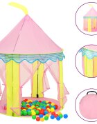 vidaXL Детска палатка за игра розова 100x100x127 см
