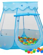 vidaXL Детска палатка за игра с 250 топки синя 102x102x82 см