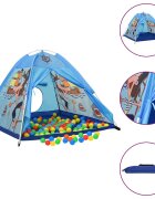 vidaXL Детска палатка за игра с 250 топки синя 120x120x90 см
