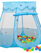 vidaXL Детска палатка за игра синя 102x102x82 см