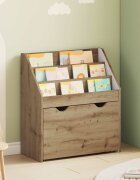 vidaXL Детска рафт за книги Дъб 60 x 295 x 69 см Инженерна дървесина