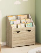 vidaXL Детска рафт за книги с чекмедже Сонома дъб 60 x 295 x 69 см