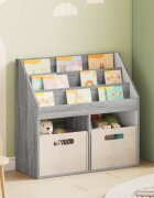 vidaXL Детска рафт за книги Сив Сонома 725 x 295 x 69 см