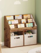 vidaXL Детска рафт за книги Старо дърво 725 x 295 x 69 см