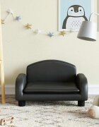 vidaXL Детски диван черен 50x40x30 см изкуствена кожа