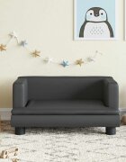 vidaXL Детски диван черен 60x40x30 см изкуствена кожа