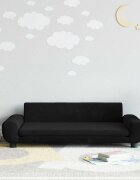 vidaXL Детски диван черно 100x54x33 см кадифе