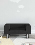 vidaXL Детски диван черно 50x40x265 см кадифе