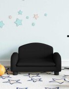 vidaXL Детски диван черно 50x40x30 см текстил