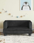 vidaXL Детски диван черно 60x40x30 см кадифе