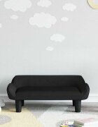 vidaXL Детски диван черно 70x40x24 см кадифе