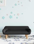 vidaXL Детски диван черно 70x40x24 см текстил