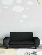 vidaXL Детски диван черно 70x45x33 см кадифе