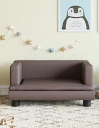 vidaXL Детски диван кафяв 60x40x30 см изкуствена кожа
