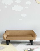 vidaXL Детски диван кафяв 70x40x24 см кадифе