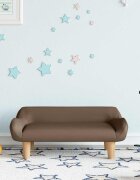vidaXL Детски диван кафяв 70x40x24 см текстил