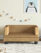 vidaXL Детски диван кафяв60x40x30 см кадифе