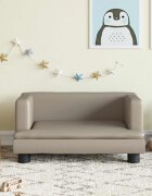 vidaXL Детски диван капучино 60x40x30 см изкуствена кожа