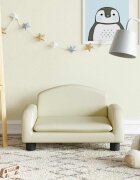 vidaXL Детски диван кремав 50x40x30 см изкуствена кожа