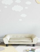 vidaXL Детски диван кремав 70x45x26 см кадифе