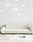 vidaXL Детски диван кремава 100 x 54 x 33 см кадифе