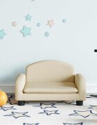 vidaXL Детски диван кремава 50x40x30 см текстил