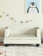 vidaXL Детски диван кремава 60x40x30 см кадифе