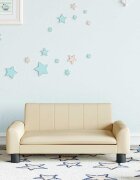 vidaXL Детски диван кремава 70x45x30 см текстил