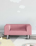 vidaXL Детски диван розов 50x40x265 см кадифе