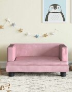 vidaXL Детски диван розов 60x40x30 см кадифе