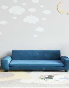 vidaXL Детски диван синьо 100x54x33 см кадифе