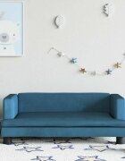 vidaXL Детски диван синьо 80x45x30 см кадифе