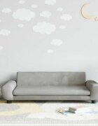 vidaXL Детски диван светлосив 100x54x33 см кадифе