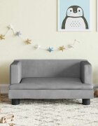 vidaXL Детски диван светлосив 60x40x30 см кадифе