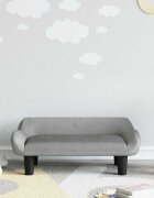 vidaXL Детски диван светлосив 70x40x24 см кадифе