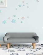 vidaXL Детски диван светлосив 70x40x24 см плат