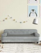 vidaXL Детски диван светлосив 90x53x30 см кадифе