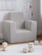 vidaXL Детски диван светлосив мек плюш