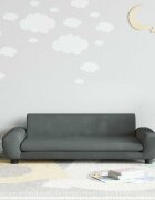 vidaXL Детски диван тъмносив 100x54x33 см кадифе