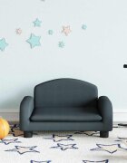 vidaXL Детски диван Тъмносив 50x40x30 см текстил