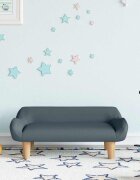 vidaXL Детски диван тъмносив 70x40x24 см плат