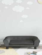 vidaXL Детски диван Тъмносив 70x45x26 см кадифе