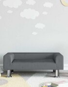 vidaXL Детски диван тъмносив 70x45x265 см кадифе