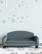 vidaXL Детски диван Тъмносив 70x45x30 см текстил