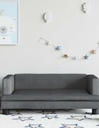 vidaXL Детски диван тъмносив 80x45x30 см кадифе