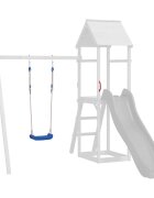 vidaXL Детски люлки с въжета 2 бр сини 37x15 см полиетилен
