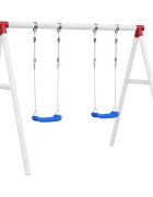 vidaXL Детски люлки с въжета 2 бр сини 38x16 см полиетилен