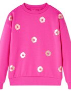 vidaXL Детски суитшърт тъмнорозов 116