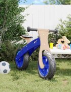 vidaXL Детско колело за баланс с пневматични гуми синьо